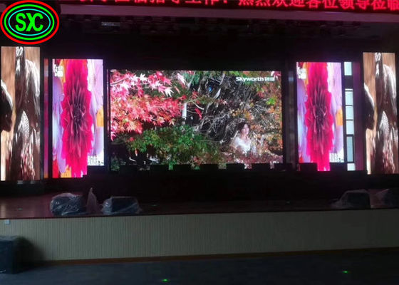 Bon prix P3.91 de haute qualité Écran LED intérieur Location d'événement de scène en couleurs entières Mur vidéo 7 segments en ligne