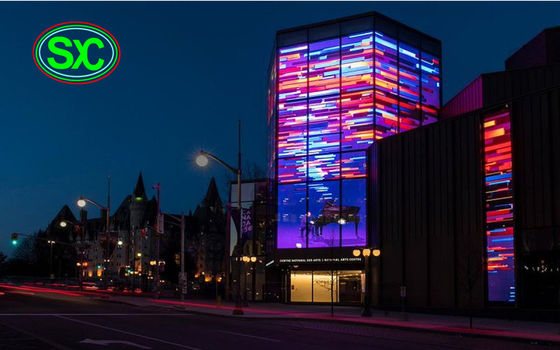 Bon prix Écran LED transparent P10.41 couleur pour façade en verre de centre commercial En ligne