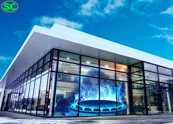 Luminosité mené transparent extérieur de construction 5000nits de l'affichage P3.91 de mur intense