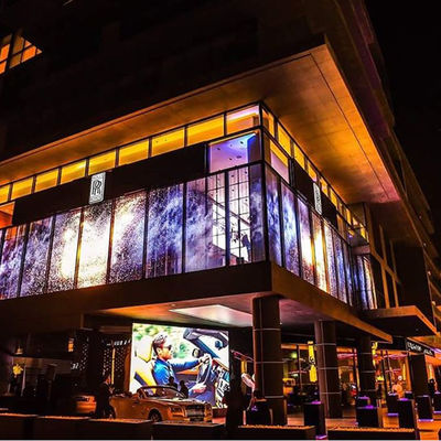Bon prix P3.91-7.82 Affichage mural en verre LED transparent 5000 cd/m2 Angle de vue de 160° en ligne