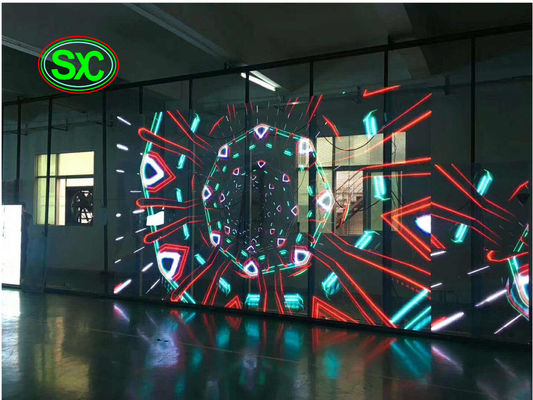 Bon prix Intense écran mené transparent de panneau du luminosité 1r1g1b avec le lancement de pixel de 15.63mm en ligne