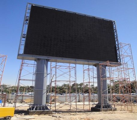 Bon prix Grand panneau d'affichage extérieur à couleur entière étanche à l'eau P10 Publicité LED avec colonne en ligne