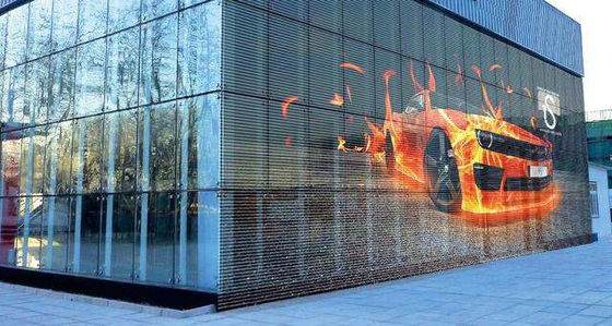 Bon prix Le rideau transparent en SMD3806 P10.42 a mené les affichages 5500cd/sqm en ligne