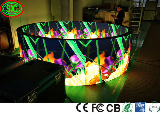 Bon prix Armoire en fer 1R1V1B P4 Écran LED flexible circulaire SMD2121 écran d'affichage LED couleur complète intérieur couleur complète en ligne
