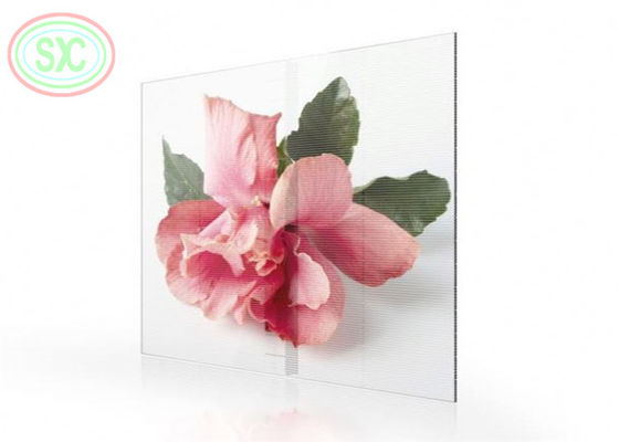 Bon prix Écran LED transparent en treillis de verre commercial à l'intérieur P3.91-7.82 Pleine couleur en ligne