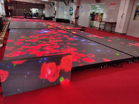 Bon prix Panneau de sol de danse à LED couleur pleine P4.81 à l'intérieur et à l'extérieur 1000x500 mm Garantie de 3 ans en ligne