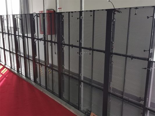 Bon prix Centre commercial mode pleine couleur P3.91-7.82 Écran LED transparent Mur de rideau en verre en ligne