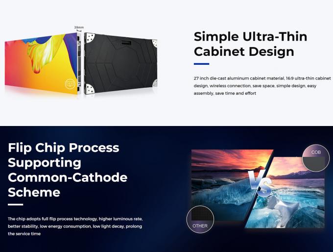 Syst&egrave;me de contr&ocirc;le Nova Star 600*337.5mm &Eacute;cran LED en aluminium moul&eacute; sous pression &agrave; petite distance pour la publicit&eacute; P0.9 P1.25 P1.56 16 9 3